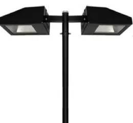 Poste Pétala Retangular Duplo Chanfrada Led