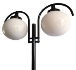 Poste Curvo Globo Duplo