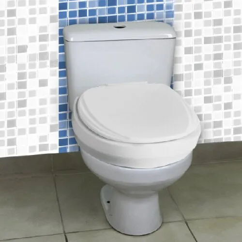 Assento sanitário elevado 13,5 cm | Almofadado com tampa