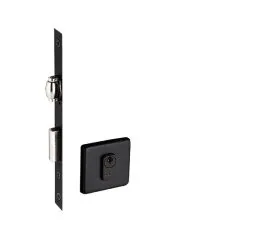 Fechadura Inox Rolete 40 mm Roseta Quadrada