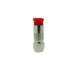 Conector Coaxial de Compressão RG59 Vermelho