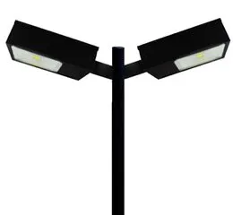 Poste Decorativo Caixa Retangular LED Slim 2 x 50 W