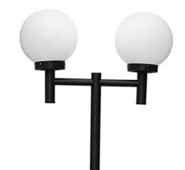 Poste Decorativo Globo Boca Reta — Duplo