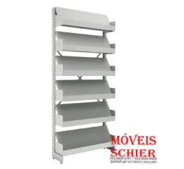 Estante Biblioteca Simples 6 Prateleiras
