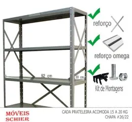 Estante de Aço 7 Prateleiras Reforçada