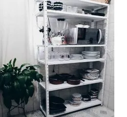 Estante em Aço Branca com 6 Prateleiras