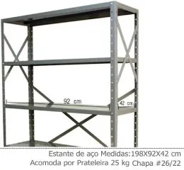 Estante Estilo Industrial 7 Prateleiras