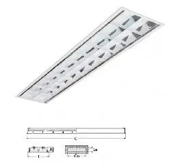 Luminária de Embutir com Aletas RT-1073