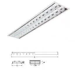 Luminária de Embutir com Aletas RT-1079
