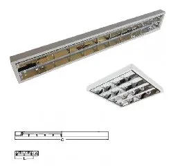 Luminária de Sobrepor com Aletas RT-1683