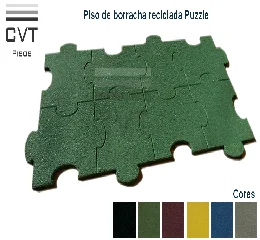 Piso de Borracha Puzzle – Quebra Cabeça