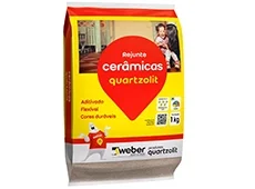 Rejunte Aditivado Flexível Preto 1 kg Quartzolit Weber