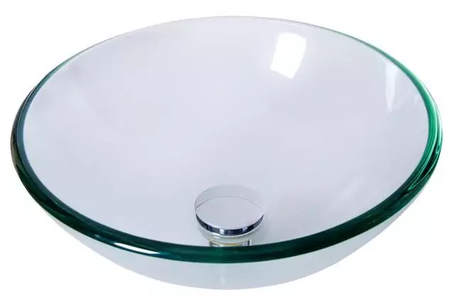 Cuba de Vidro e Quartzo Hialino sem Válvula 35 cm x 13 cm Astra