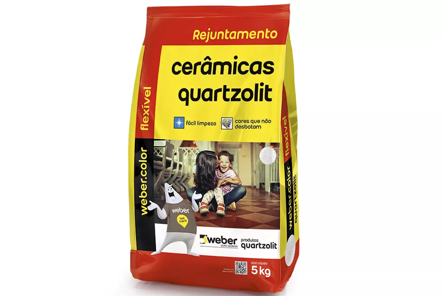 Rejunte Aditivado Flexível Cinza Platina 5 kg Quartzolit Weber