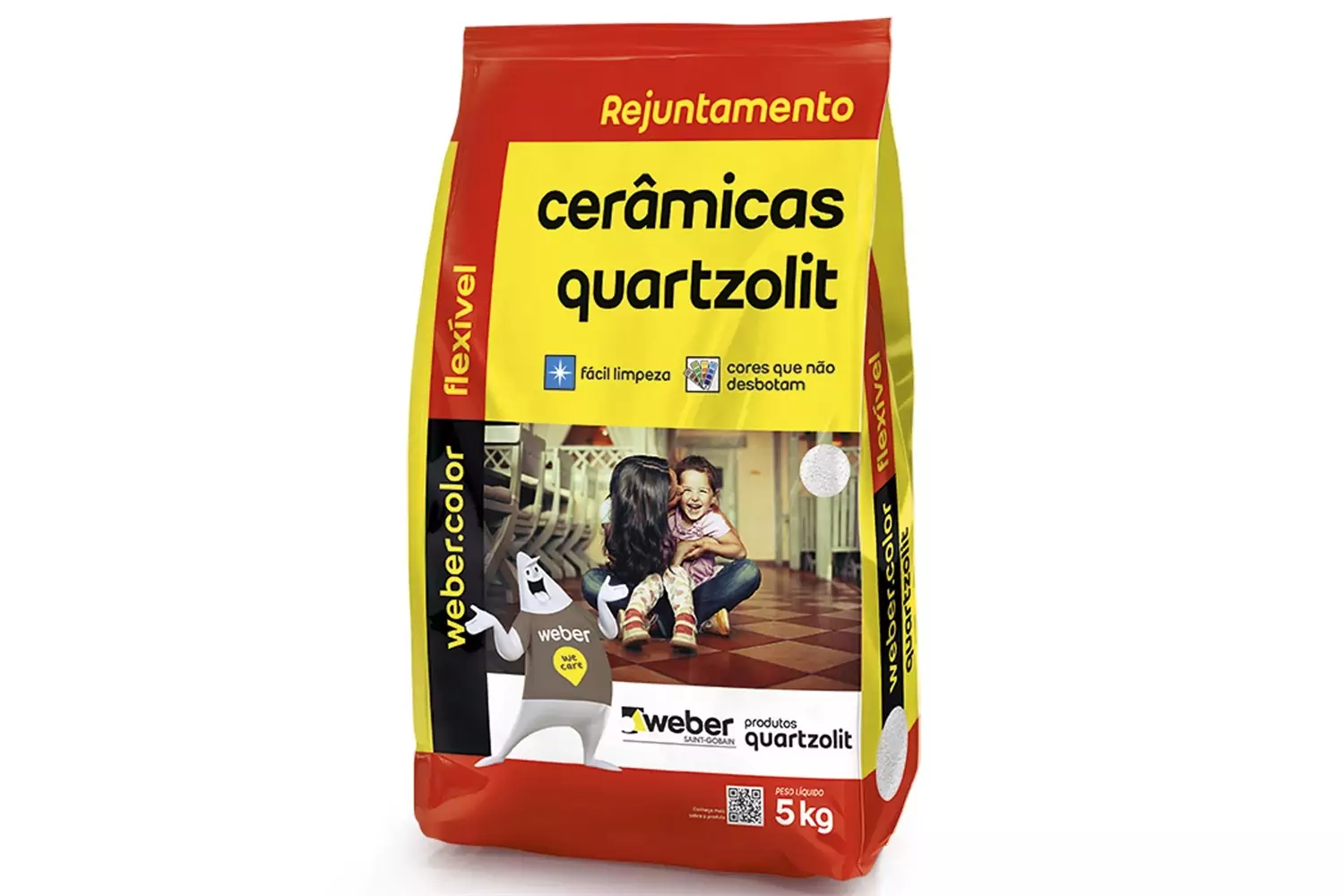 Rejunte Aditivado Flexível Cinza Ártico 5 kg Quartzolit Weber
