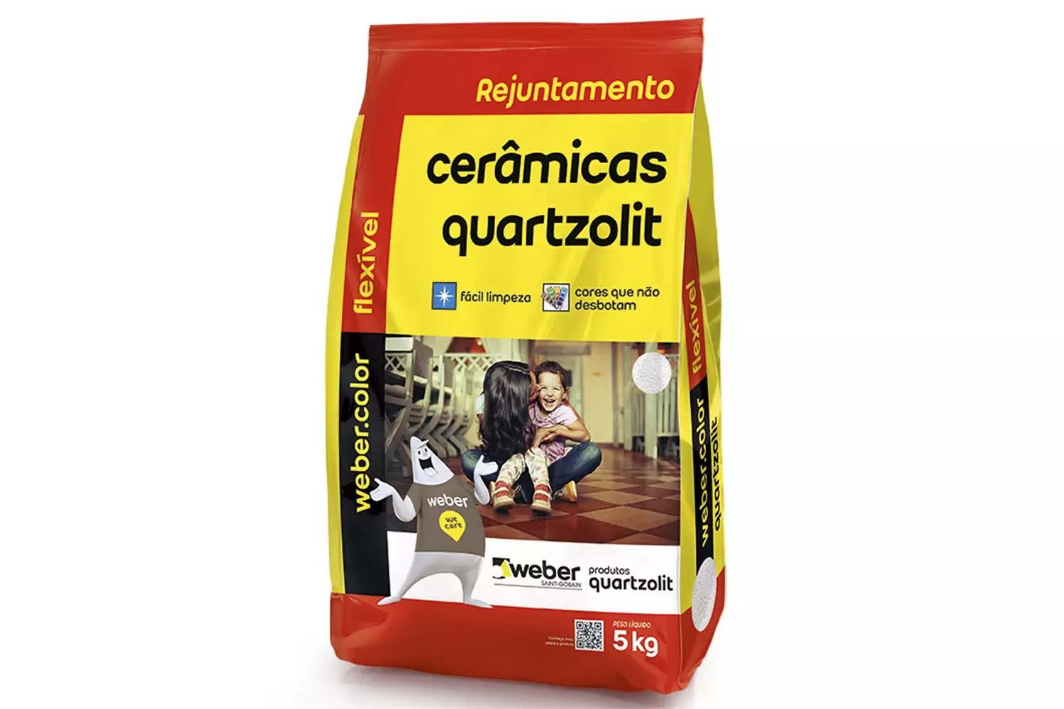 Rejunte Aditivado Flexível Cinza Outono 5 kg Quartzolit Weber