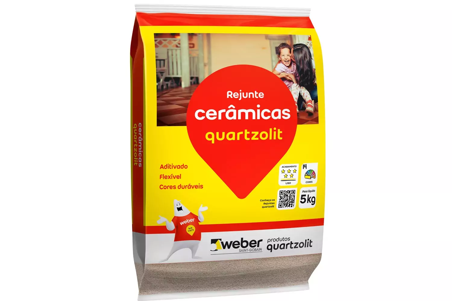 Rejunte Aditivado Flexível Preto 5 kg Quartzolit Weber