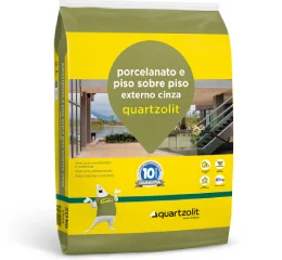 argamassa porcelanato e piso sobre piso externo cinza quartzolit