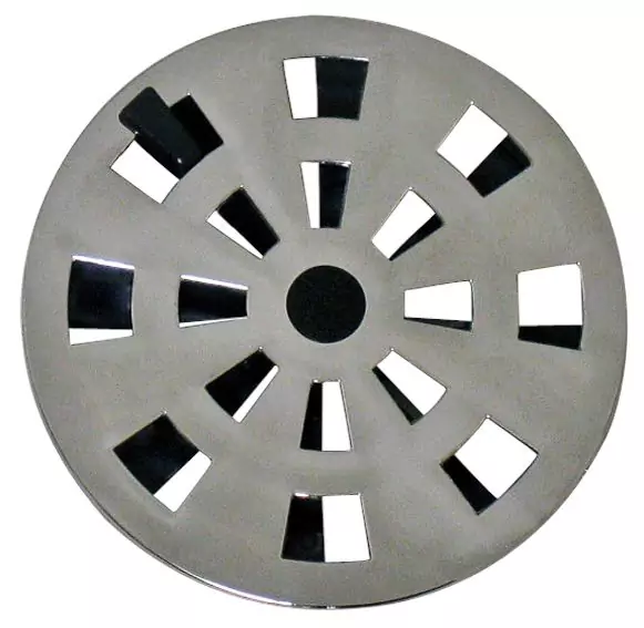 Grelha Redonda Abre e Fecha PVC Cromada 10 cm DN100 Astra