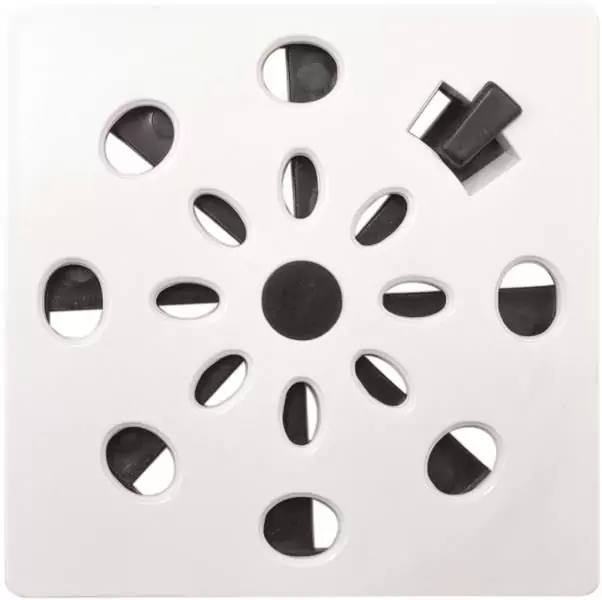 Grelha Quadrada Abre e Fecha PVC Branca 10 cm DN100 Astra