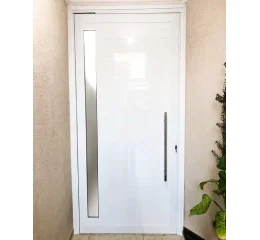 Porta Lambril com Lateral Fixa Vertical em Vidro  