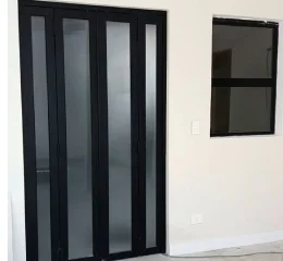 Porta Camarão de Vidro e Alumínio com 4 Folhas 