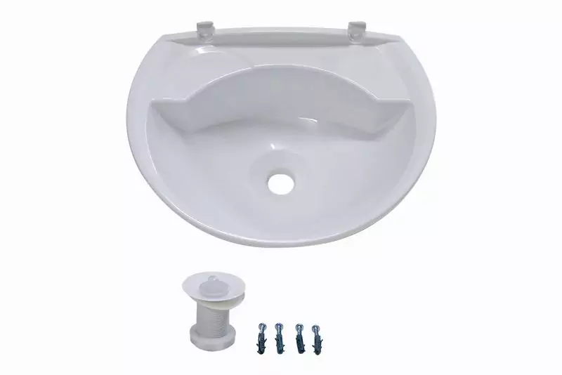 Lavatório Suspenso De Plástico Branco 36 Cm X 28 Cm (Checar Medida) Astra