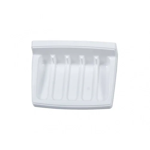 Saboneteira Plástica Pequena de Sobrepor Branca Astra