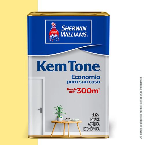 Tinta Acrílica Econômica Fosca Kem Tone Amarelo Canário 18 L Sherwin-Williams