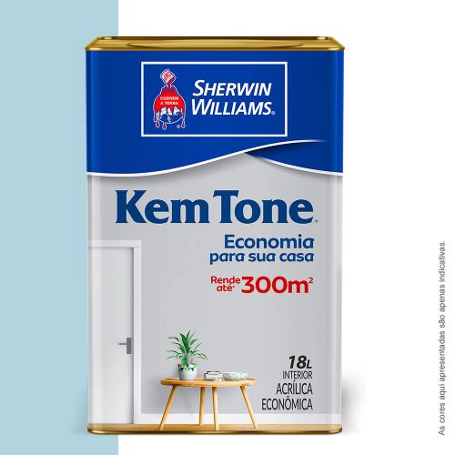 Tinta Acrílica Econômica Fosca Kem Tone Azul Céu 18 L Sherwin-Williams