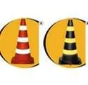 Cone de Borracha 75 Cm 03 Faixas Pintadas