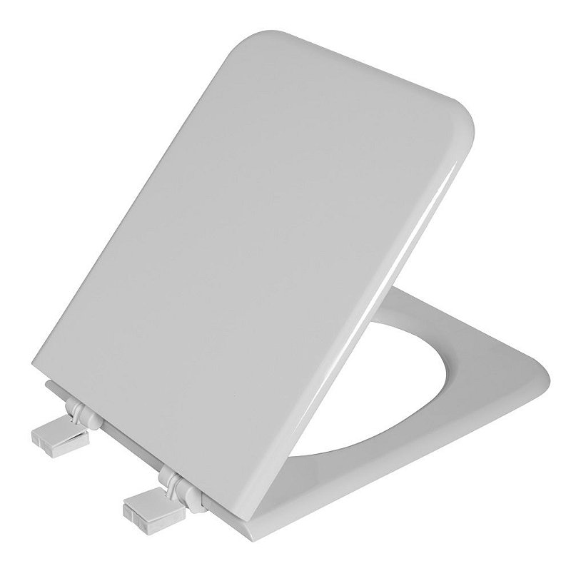 Assento Sanitário Square Madeira Branco Astra