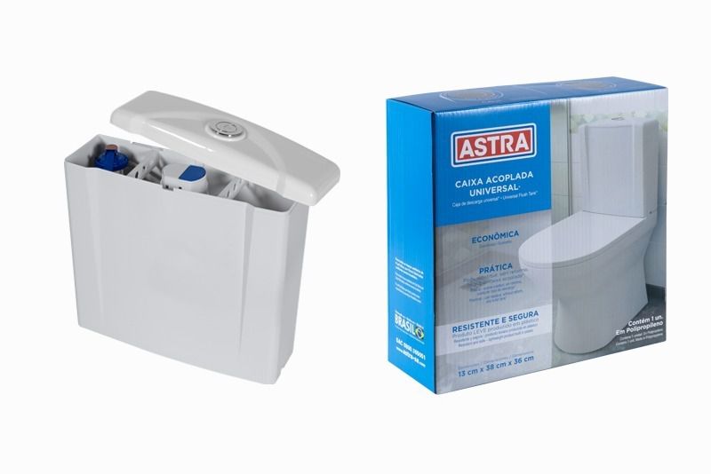 Caixa de Descarga Acoplada Universal Duplo Acionamento BR1 Astra