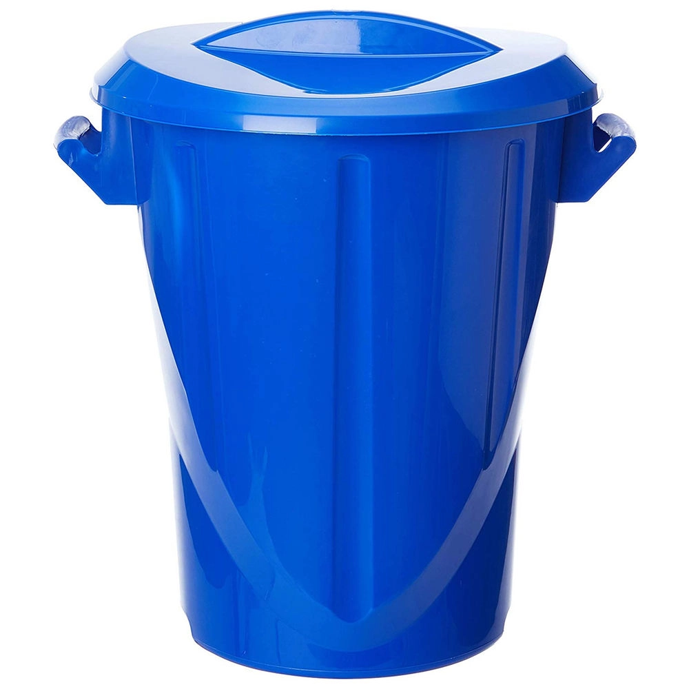 Lixeira Plástica Com Tampa 100L 70X60X54Cm Azul  Astra