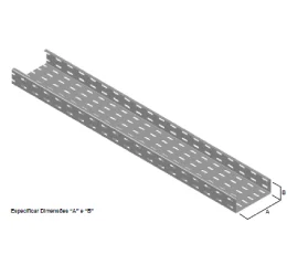 Eletrocalha Perfurada com Virola