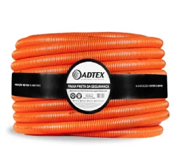 Rolo de Conduíte Corrugado Laranja Reforçado 25 Mm 3/4" Com 50 Metros Adtex