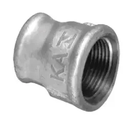 Conexão Luva de Ferro Galvanizado Redução 2" x 1" Bsp Remadi