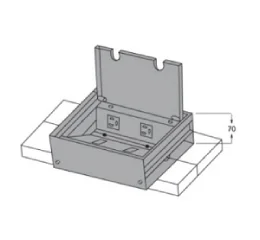 Caixa de Tomada com Tampa Basculante