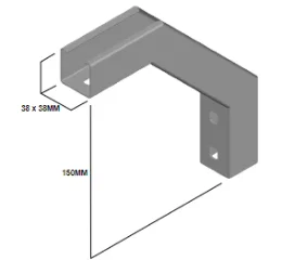 Curva Vertical Externa 90° para Perfilado