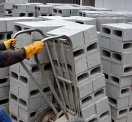 Carrinho carga rápida para blocos