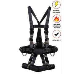 Cinturão Paraquedista Abdominal com Ferragens Dielétricas e Retardante à Chama - MULT 1891C