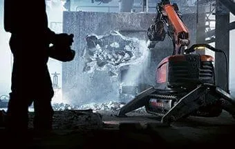 Robôs são usados em demolição, remoção de resíduos e mais