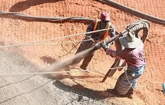 Polímero diminui fator rebote em aplicações de concreto projetado