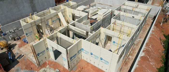 O Monopainel ® em EPS foi utilizado em toda a construção (Foto: Grupo Isorecort)