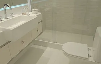 Com laje intacta, apartamento ganha dois banheiros e cozinha