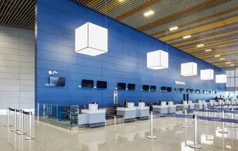 Projeto de iluminação revela a arquitetura monumental de aeroportos