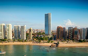 Fundação complexa e lajes protendidas marcam edifício mais alto de Fortaleza