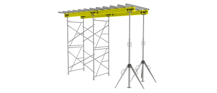 A montagem do Sistema de Escoramento DECKEflex é descomplicada e exige pouca mão de obra